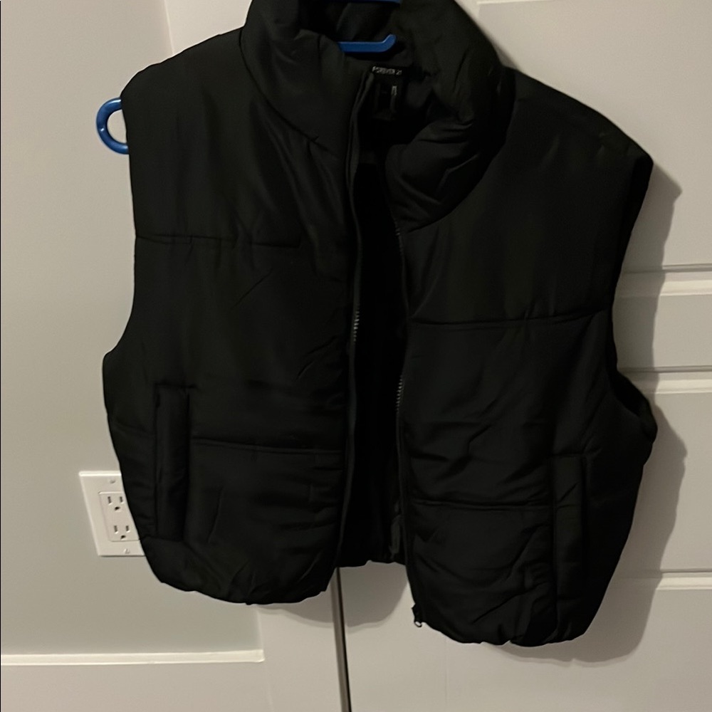 Forever 21 Black Quilted Puffer Vest